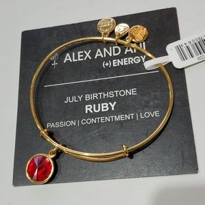 Alex and Ani July Birthstone Ruby Crystal brac